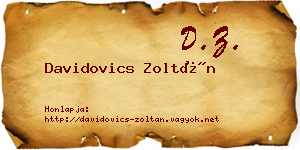 Davidovics Zoltán névjegykártya